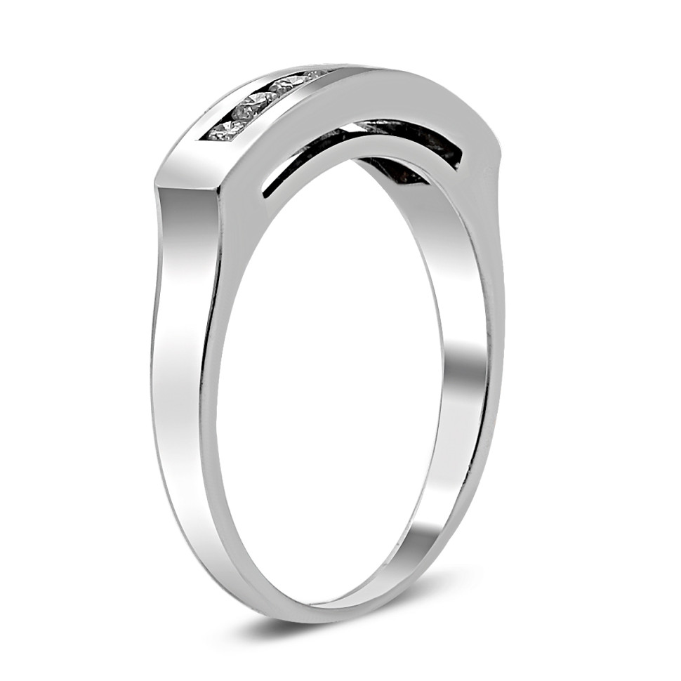 Кольцо из белого золота с бриллиантами (018053)