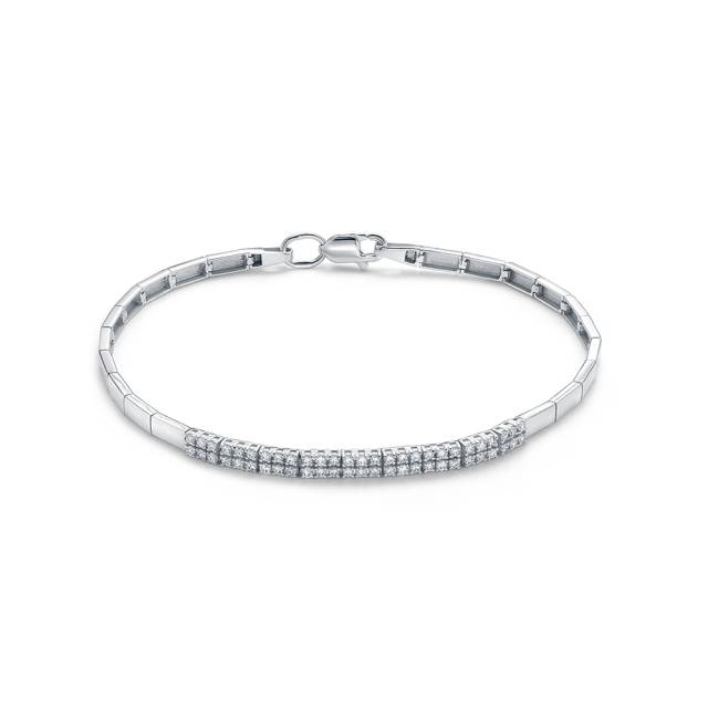 Браслет из белого золота с бриллиантами (053862)