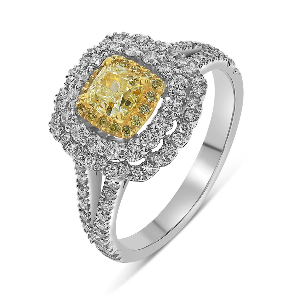 Кольцо из белого золота с бриллиантами (058513)