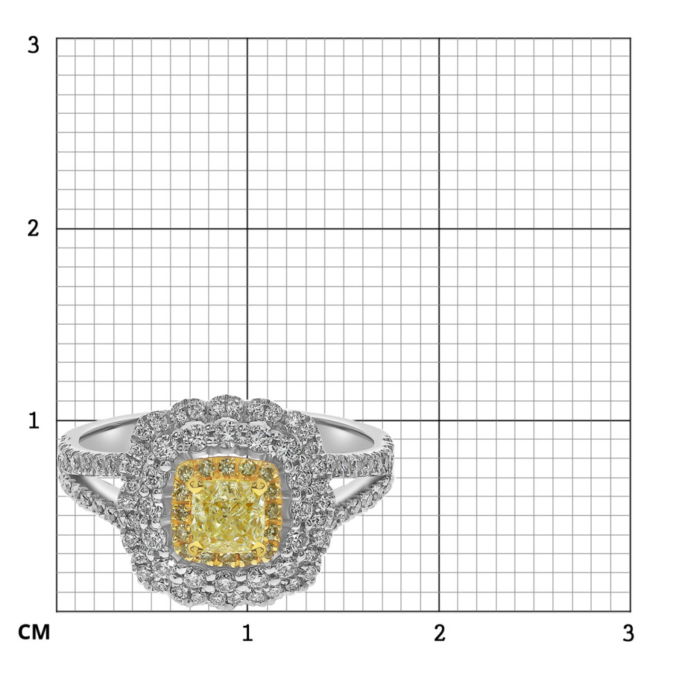 Кольцо из белого золота с бриллиантами (058513)