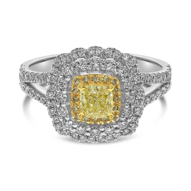 Кольцо из белого золота с бриллиантами (058513)