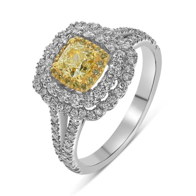 Кольцо из белого золота с бриллиантами (058513)