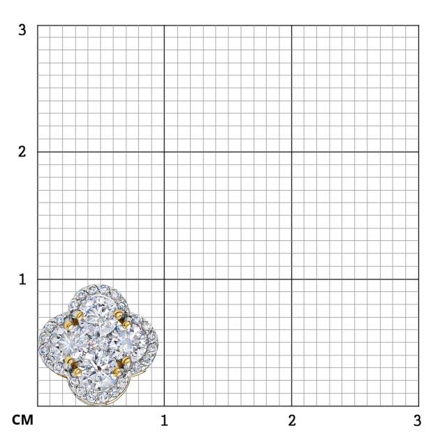 Кулон из жёлтого золота с бриллиантами (054742)