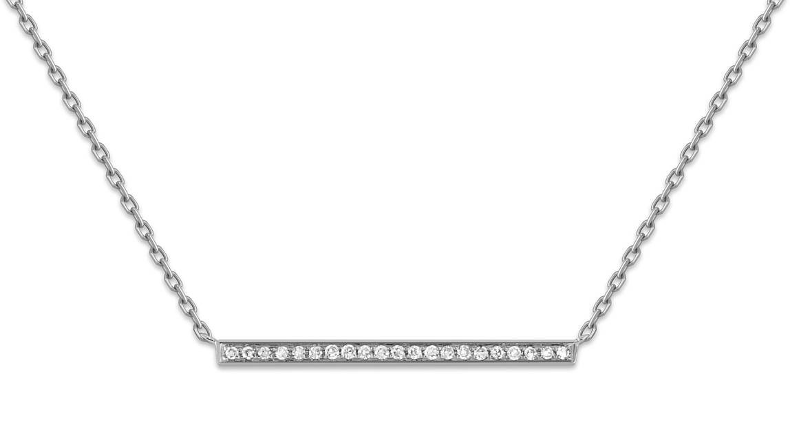 Колье из белого золота с бриллиантами (048477)