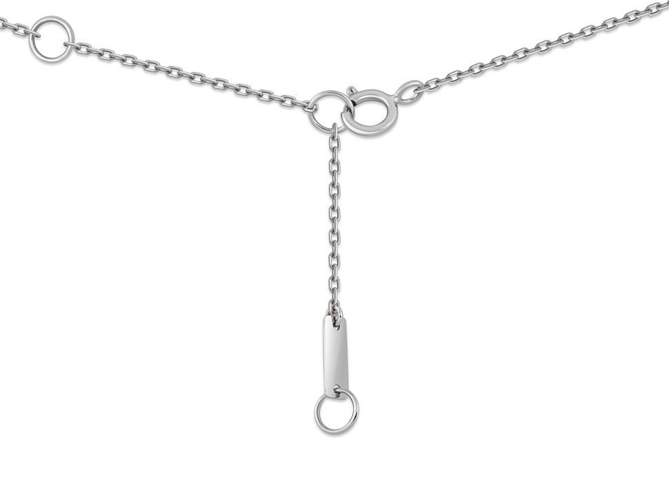 Колье из белого золота с бриллиантами (048477)