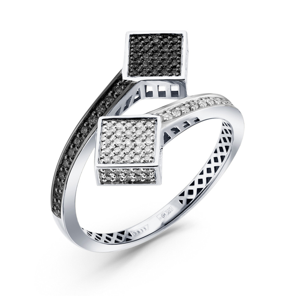 Кольцо из белого золота с бриллиантами (060093)