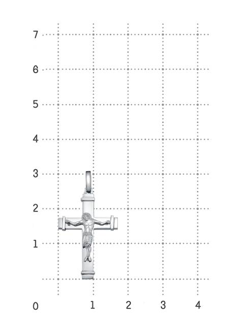 Кулон крест из платины  (060646)