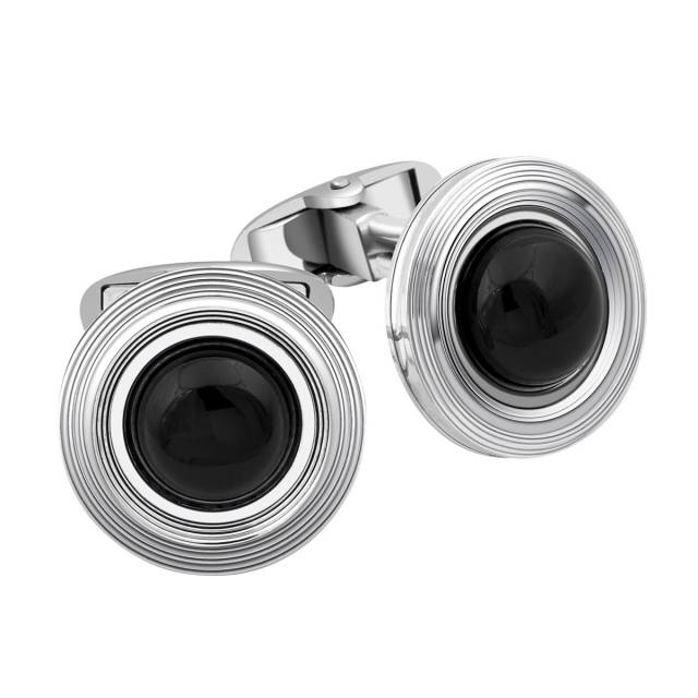 Запонки из серебра с ониксом TIAMO (005241)