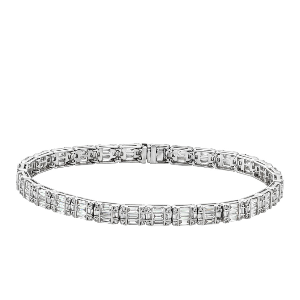 Браслет из белого золота с бриллиантами (055639)