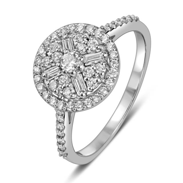 Кольцо из белого золота с бриллиантами (051606)