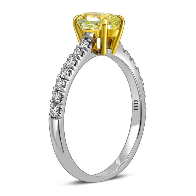 Помолвочное кольцо из белого золота с бриллиантами  (062633)