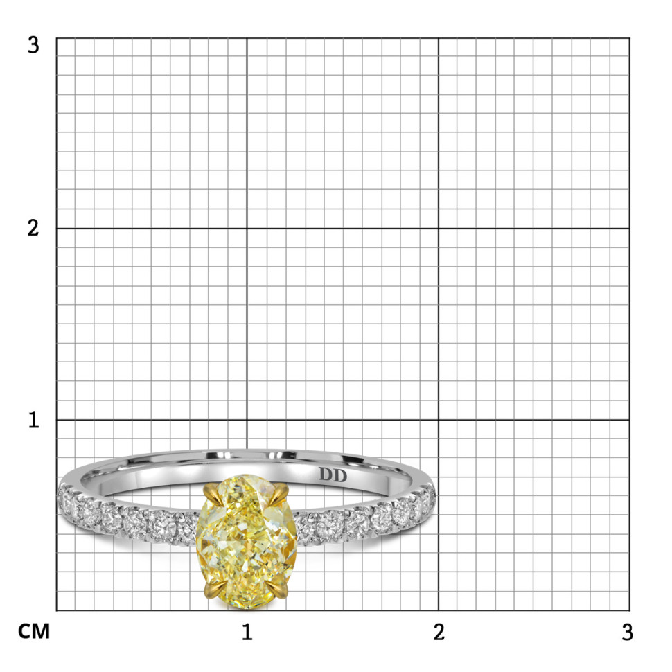 Помолвочное кольцо из белого золота с бриллиантами  (062633)