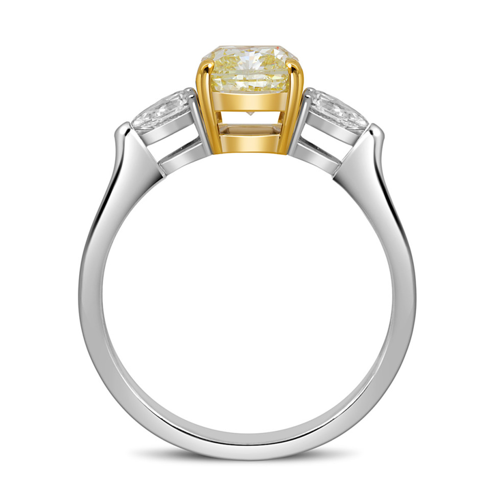 Помолвочное кольцо из белого золота с бриллиантами (051839)