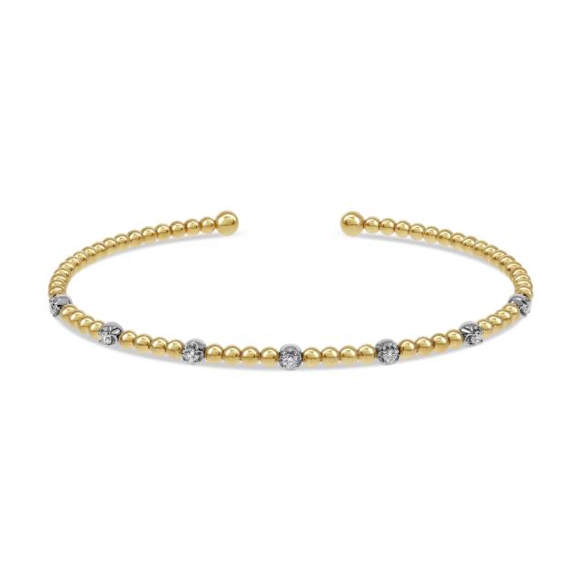 Браслет из комбинированного золота с бриллиантами (060275)