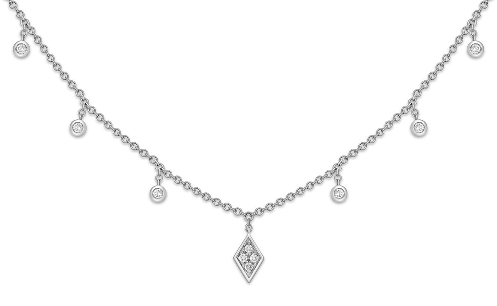 Колье из белого золота с бриллиантами 