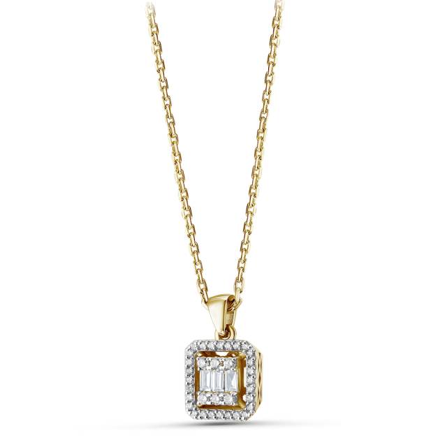 Колье из жёлтого золота с бриллиантами (060447)