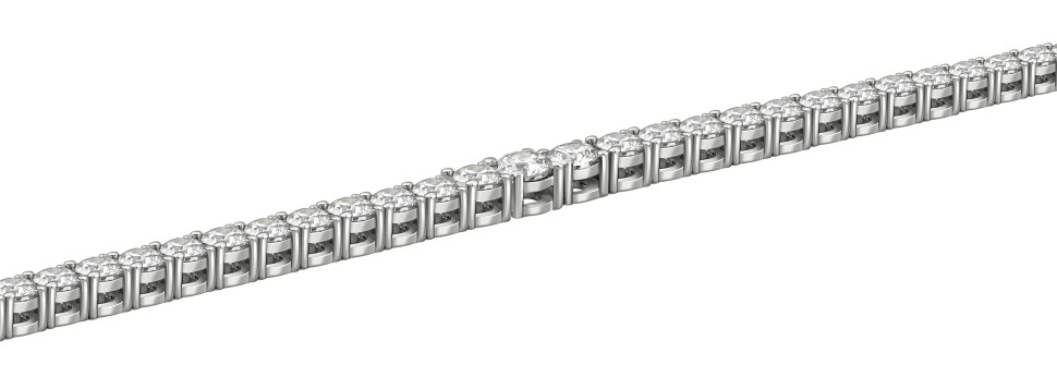 Браслет из белого золота с бриллиантами (052363)