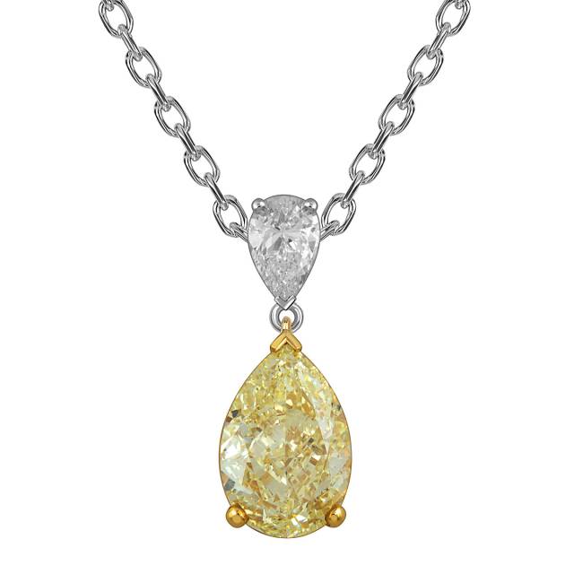 Колье из комбинированного золота с бриллиантами (062821)