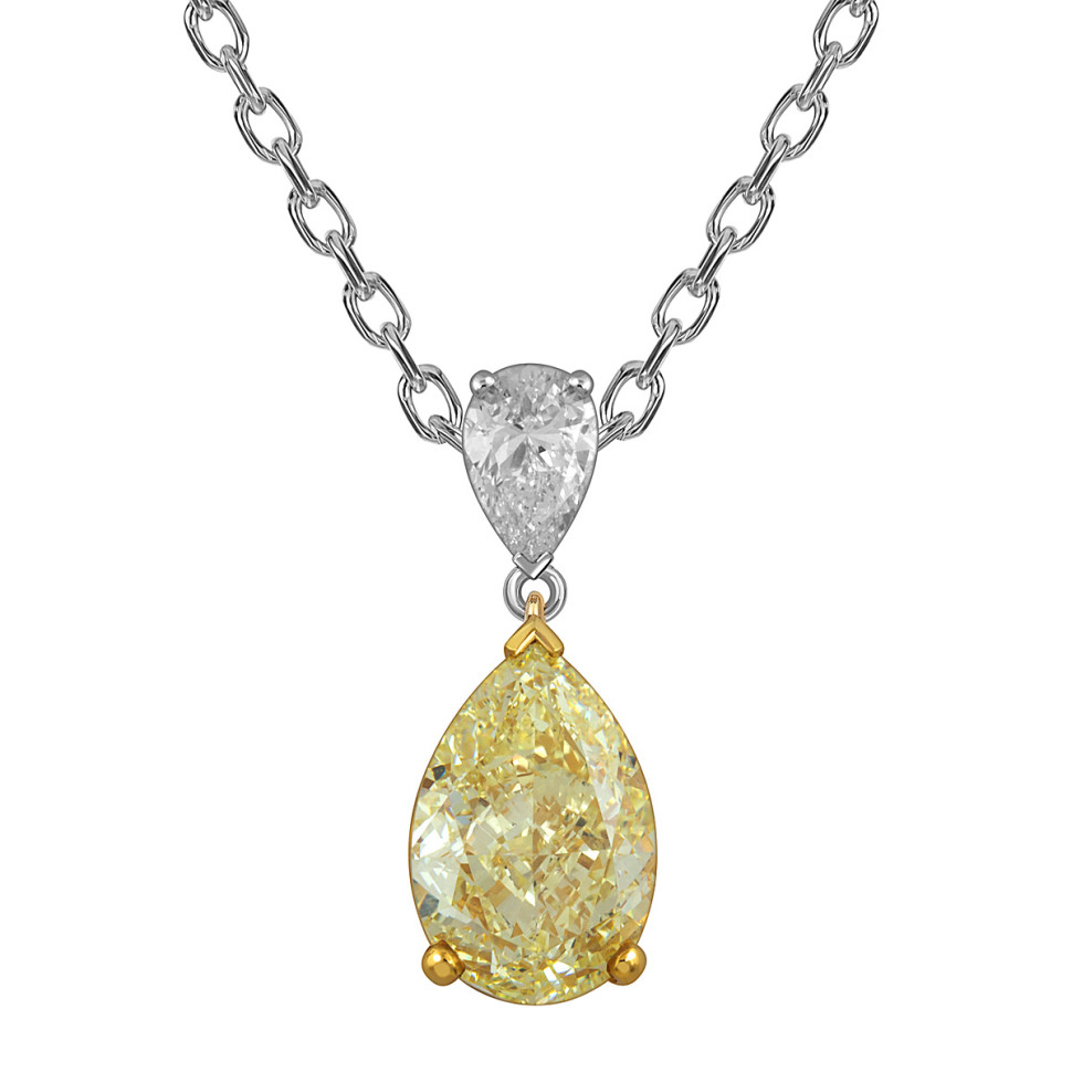 Колье из комбинированного золота с бриллиантами (062821)