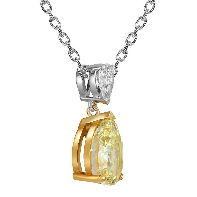 Колье из комбинированного золота с бриллиантами (062821)