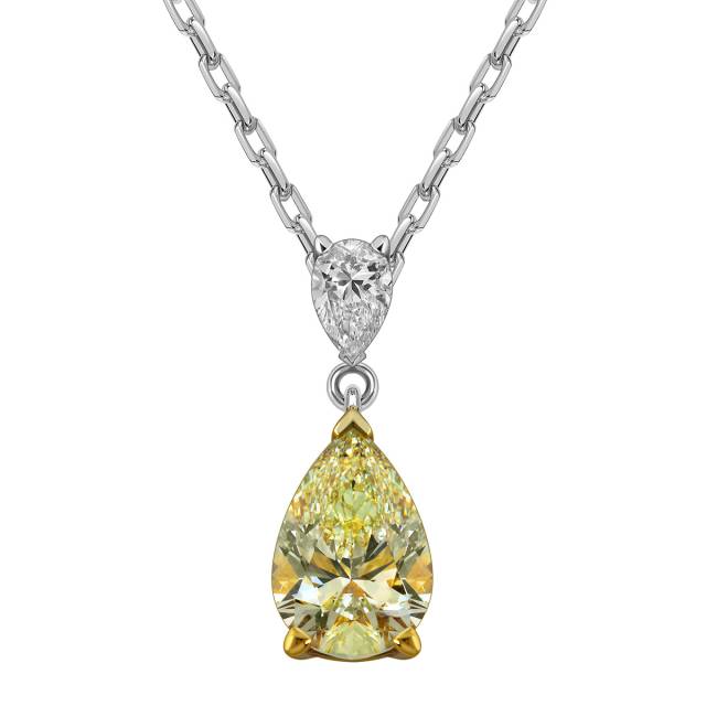 Колье из комбинированного золота с бриллиантами (062821)