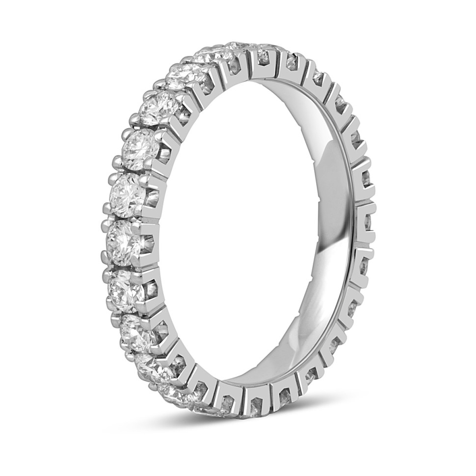 Кольцо из белого золота с бриллиантами 