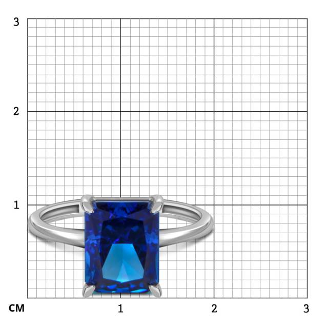 Кольцо из белого золота с фианитом (057693)