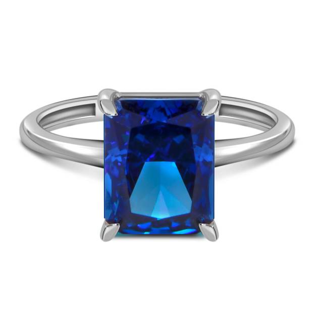 Кольцо из белого золота с фианитом (057693)