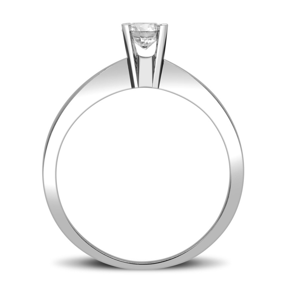 Помолвочное кольцо из белого золота с бриллиантом (025893)