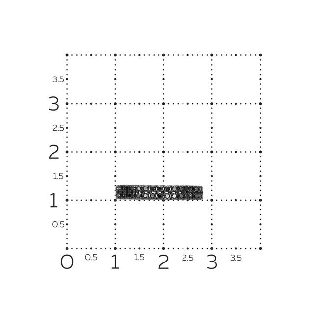 Кольцо из белого золота с чёрными бриллиантами (064056)