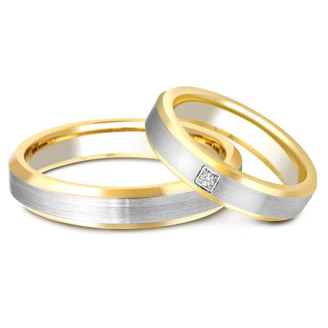 Обручальное кольцо из кобинированного золота Roberto Bravo (001060)