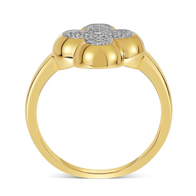 Кольцо из жёлтого золота с бриллиантами (061131)