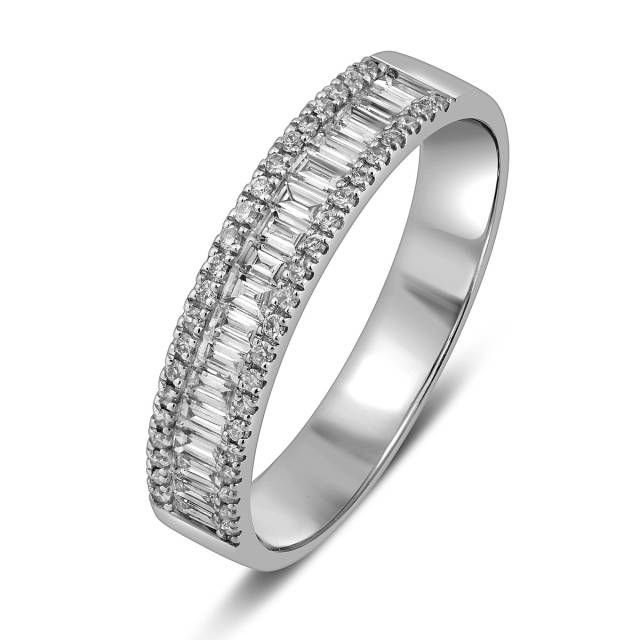 Кольцо из  белого золота с бриллиантами (057783)