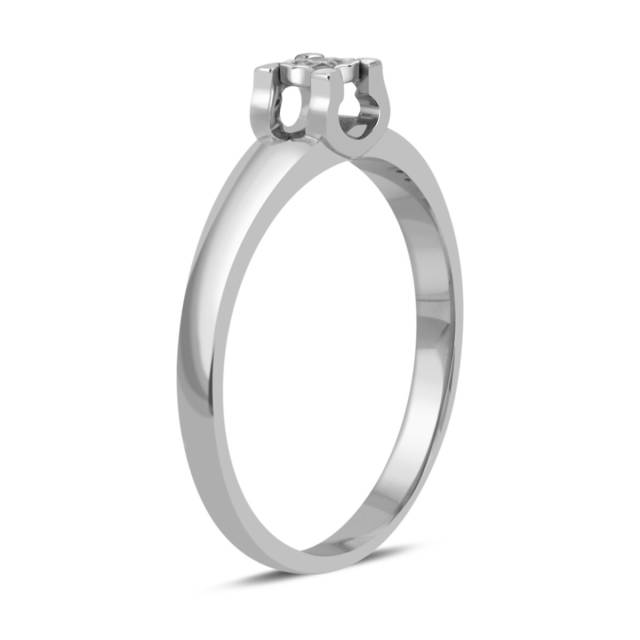 Помолвочное кольцо из белого золота с бриллиантом (039734)