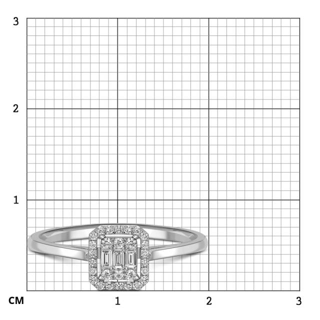 Кольцо из белого золота с бриллиантами (052297)