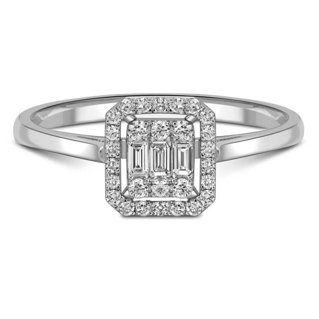 Кольцо из белого золота с бриллиантами (052297)