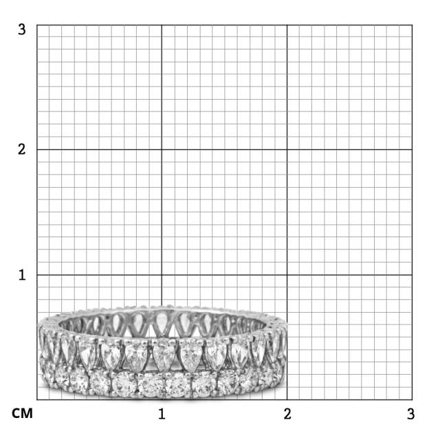 Кольцо из белого золота с бриллиантами "Crivelli" (048954)
