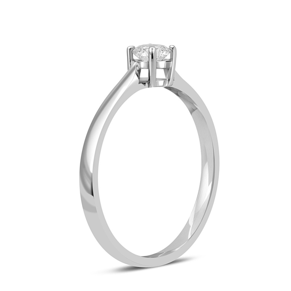 Помолвочное кольцо из белого золота с бриллиантом (060295)