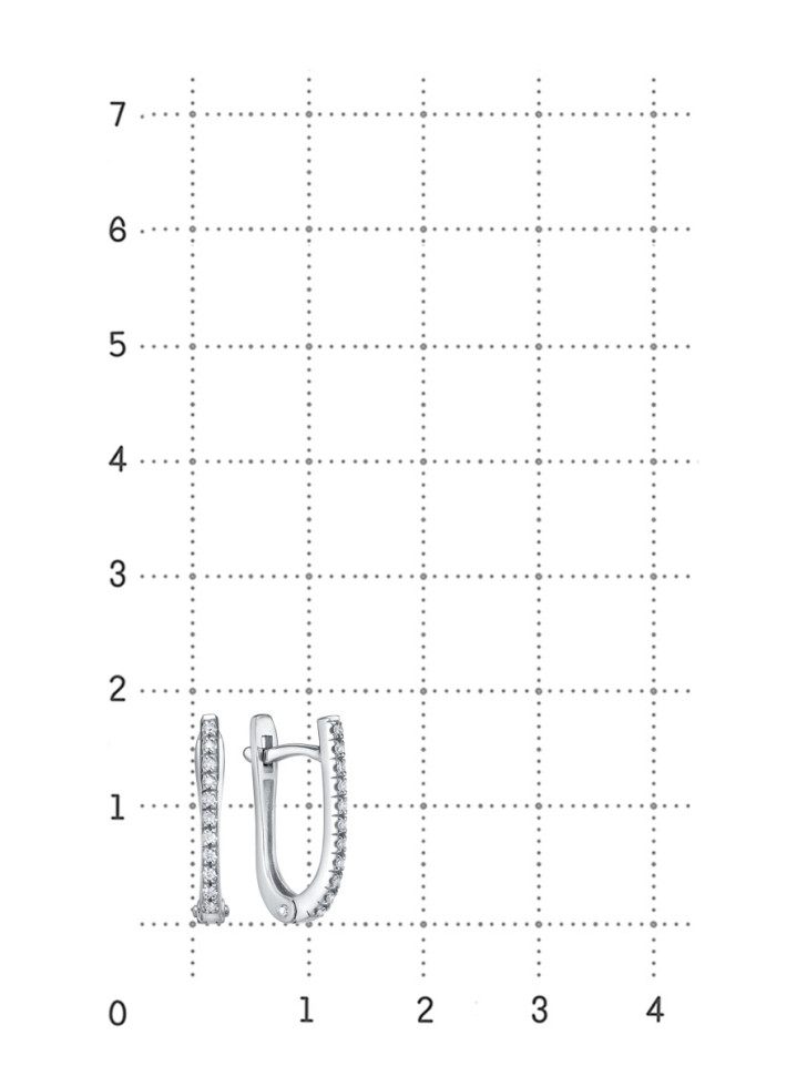 Серьги из платины с бриллиантами (060624)
