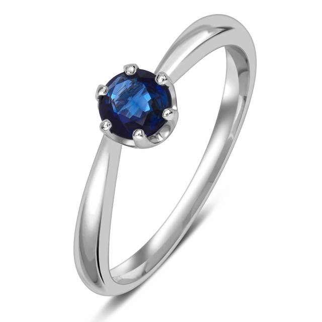 Помолвочное кольцо из белого золота с сапфиром (049044)