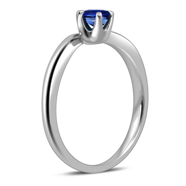 Помолвочное кольцо из белого золота с сапфиром (049044)