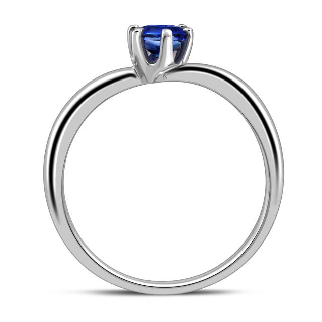 Помолвочное кольцо из белого золота с сапфиром (049044)