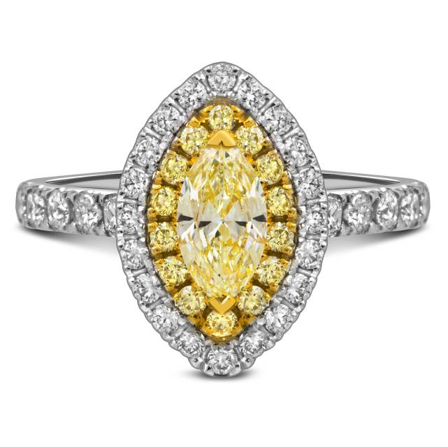 Кольцо из белого золота с бриллиантами (058505)