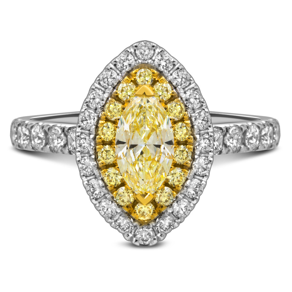 Кольцо из белого золота с бриллиантами (058505)