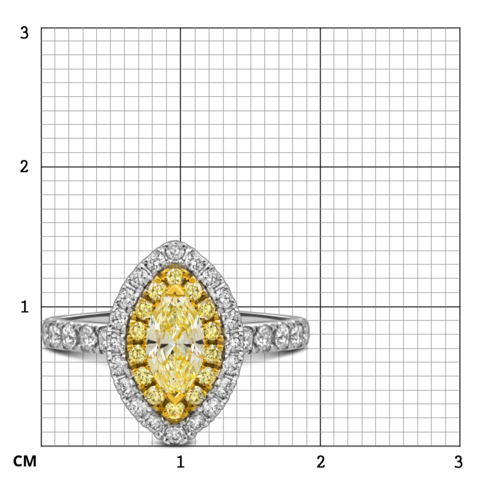 Кольцо из белого золота с бриллиантами (058505)