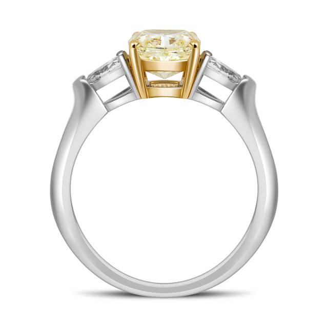 Помолвочное кольцо из белого золота с бриллиантами (055535)