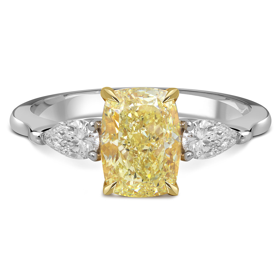 Помолвочное кольцо из белого золота с бриллиантами (055535)