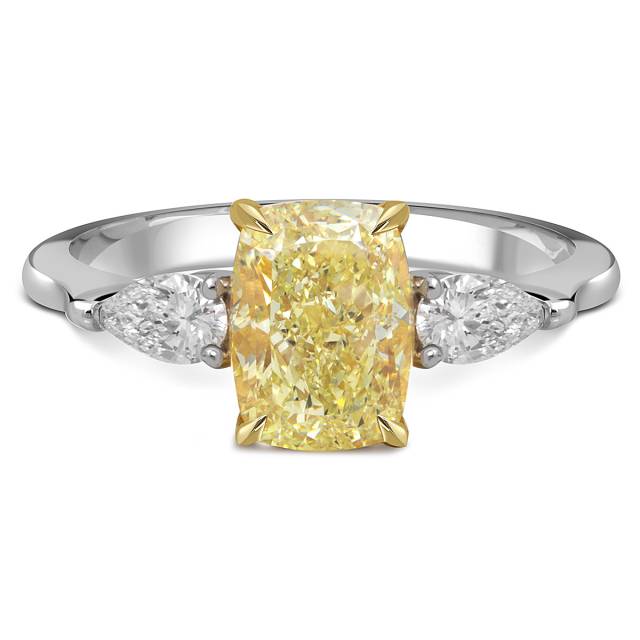 Помолвочное кольцо из белого золота с бриллиантами (055535)