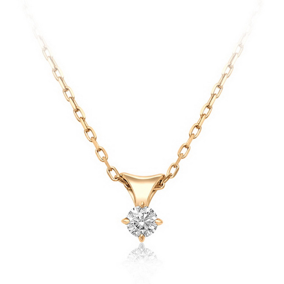 Колье из комбинированного золота с бриллиантом (031236)