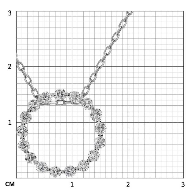 Колье из белого золота с бриллиантами (061617)